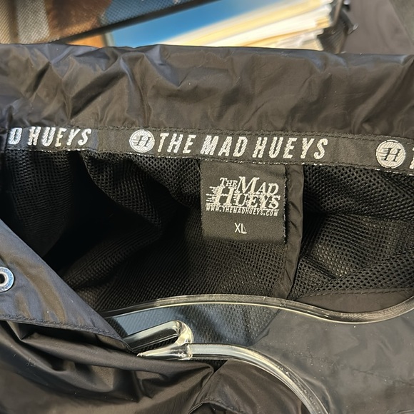 Black the mad Huey’s  Anchor Logo Men's Jacket - Picture 4 of 4